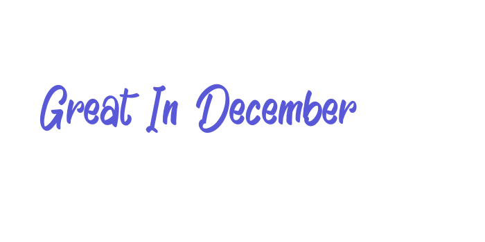 Great In December Font