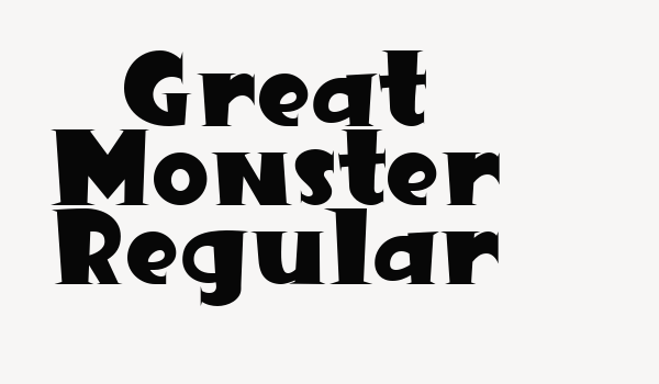 Great Monster Regular Font