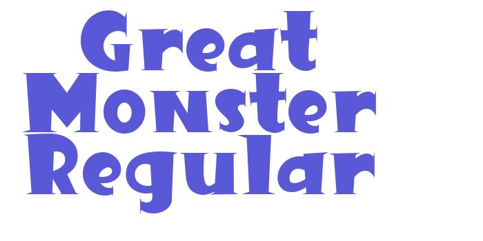 Great Monster Regular Font