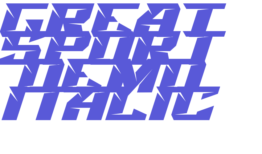 Great Sport Demo Italic Font Download