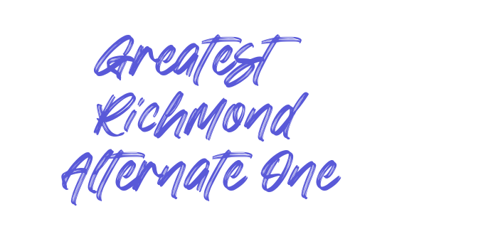 Greatest Richmond Alternate One Font Download