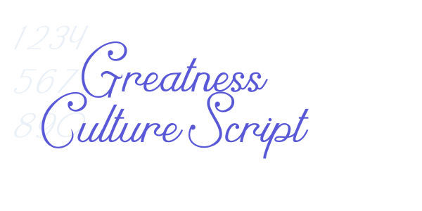 Greatness Culture Script font free