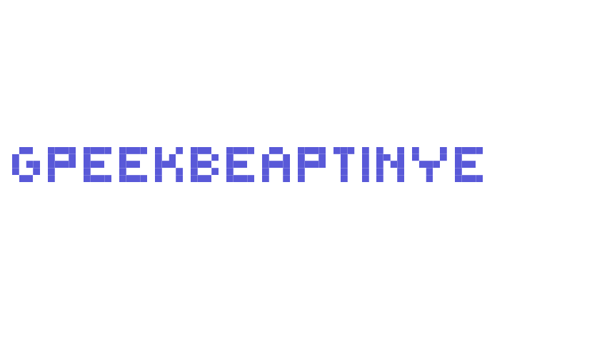 GreekBearTinyE Font