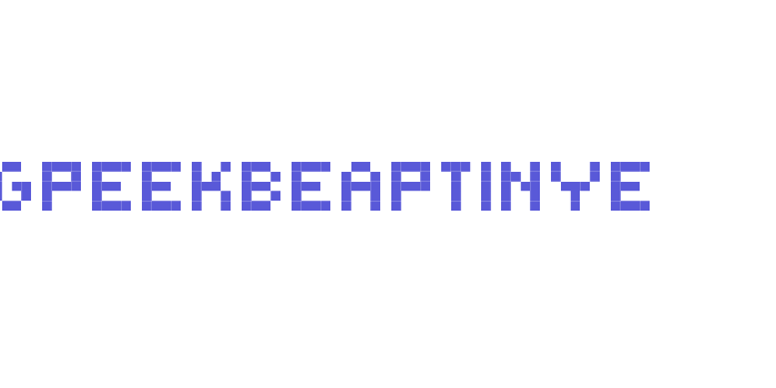 GreekBearTinyE Font Download