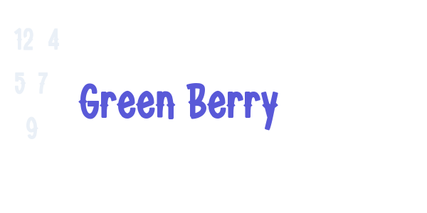 Green Berry font free