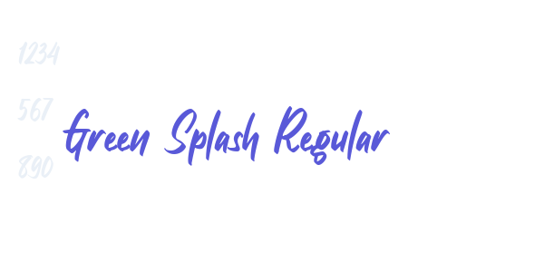 Green Splash Regular font