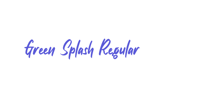 Green Splash Regular Font Download