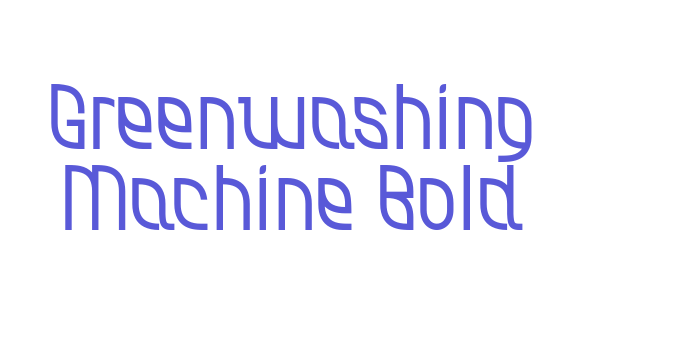 Greenwashing Machine Bold Font Download