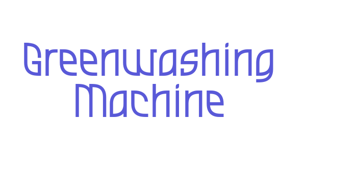 Greenwashing Machine Font Download