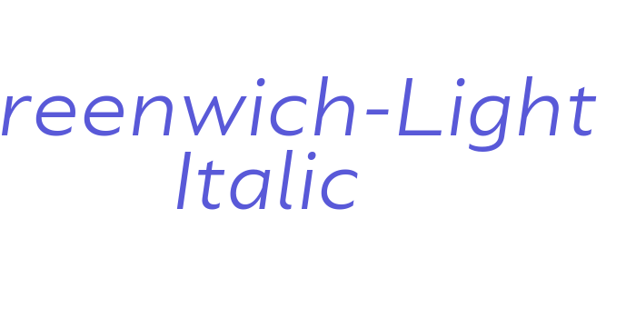 Greenwich-Light Italic Font Download