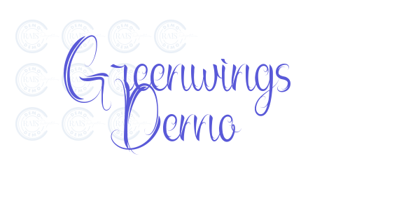 Greenwings Demo font free