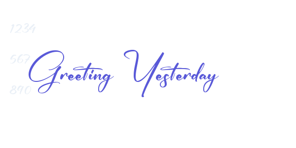 Greeting Yesterday font