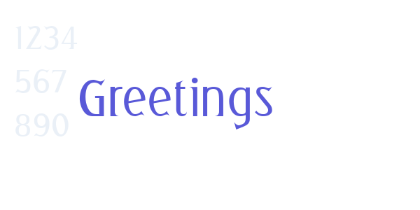 Greetings font free