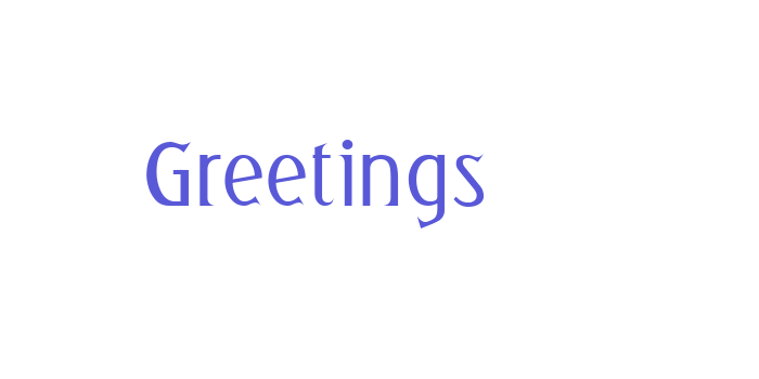 Greetings Font Download