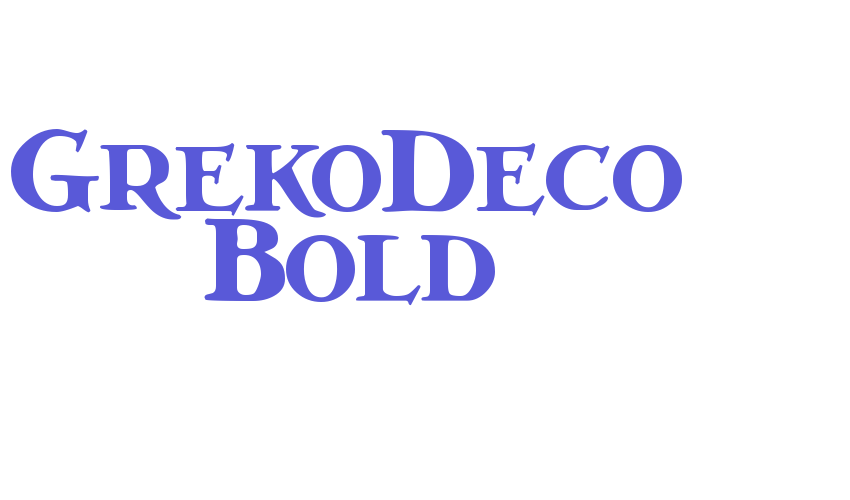 GrekoDeco Bold Font Download