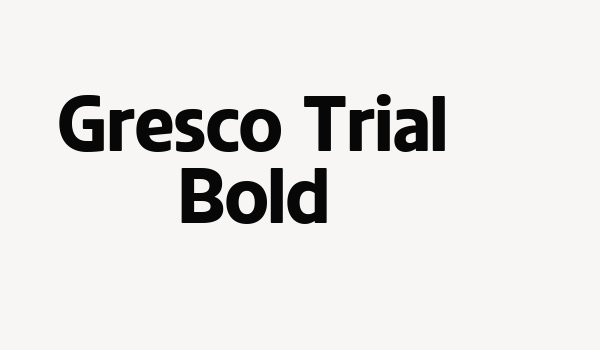 Gresco Trial Bold Font