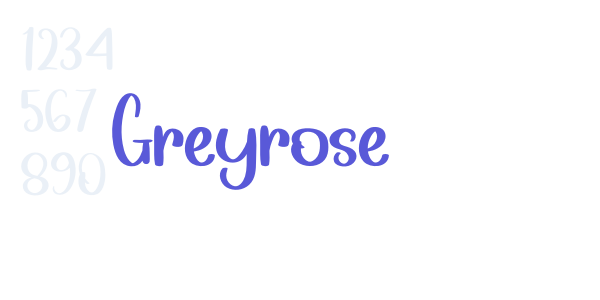 Greyrose font free