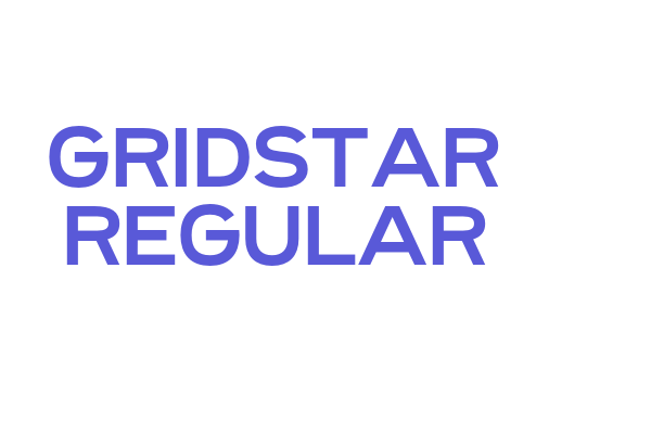 Gridstar Regular Font