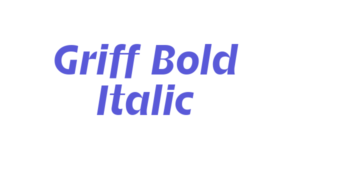 Griff Bold Italic Font Download