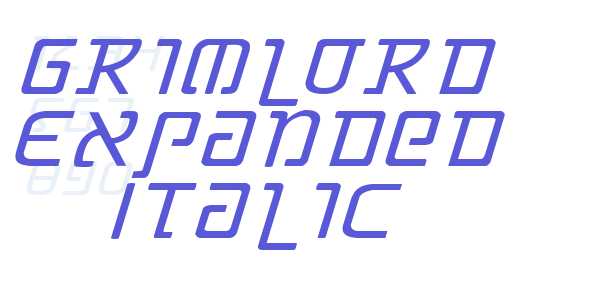 Grimlord Expanded Italic font free