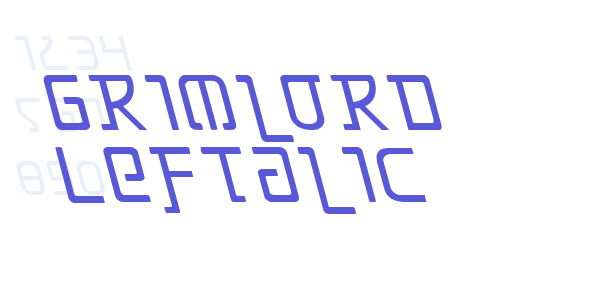 Grimlord Leftalic font free