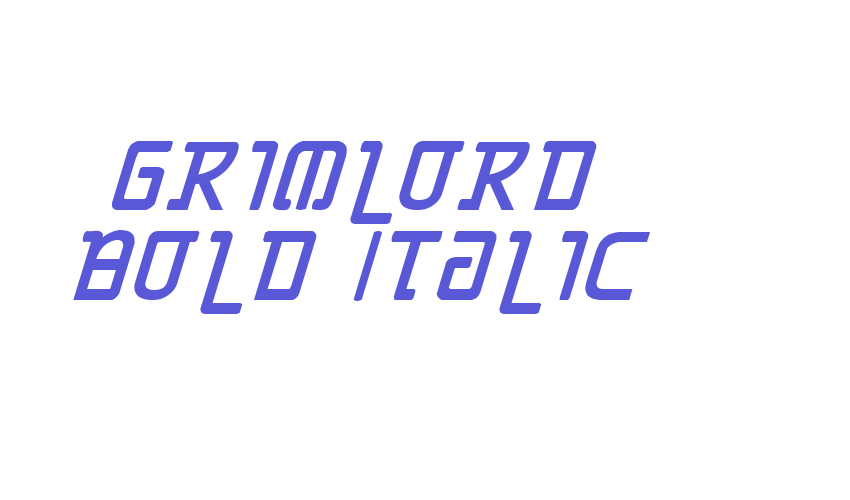 Grimlord Bold Italic Font