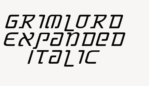 Grimlord Expanded Italic Font