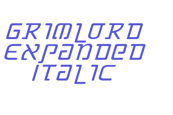 Grimlord Expanded Italic Font