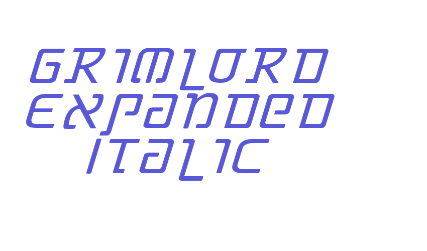 Grimlord Expanded Italic Font