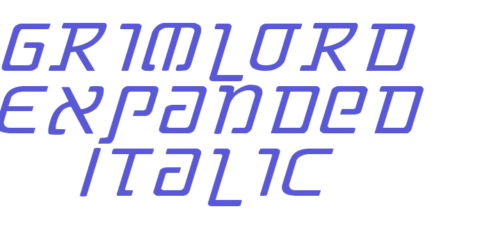 Grimlord Expanded Italic Font