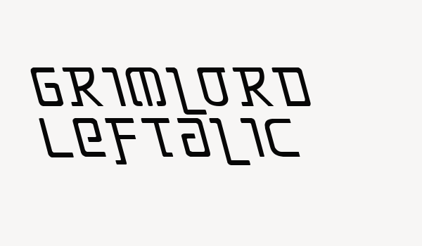 Grimlord Leftalic Font