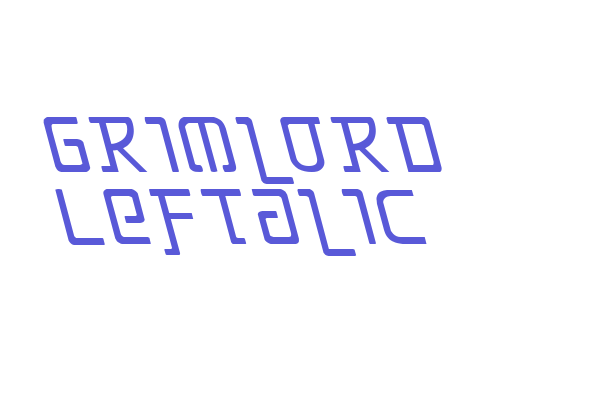 Grimlord Leftalic Font