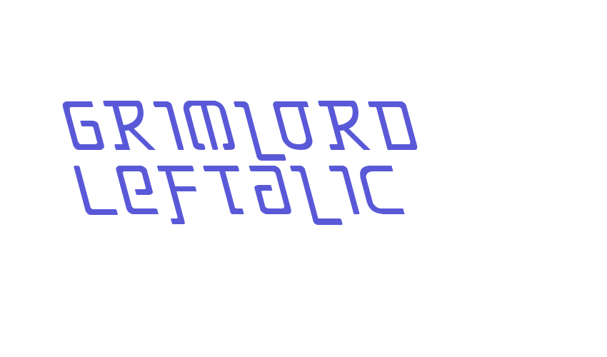 Grimlord Leftalic Font