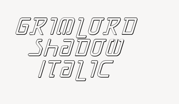 Grimlord Shadow Italic Font