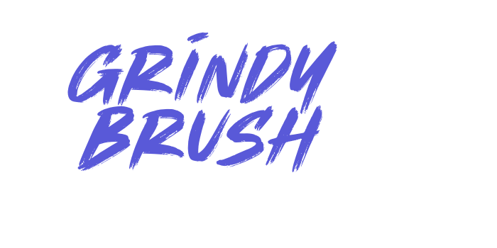 Grindy Brush Font