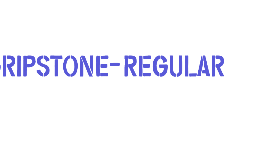 Gripstone-Regular Font Download