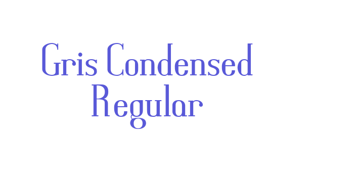 Gris Condensed Regular Font Download