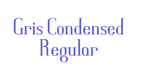 Gris Condensed Regular Font