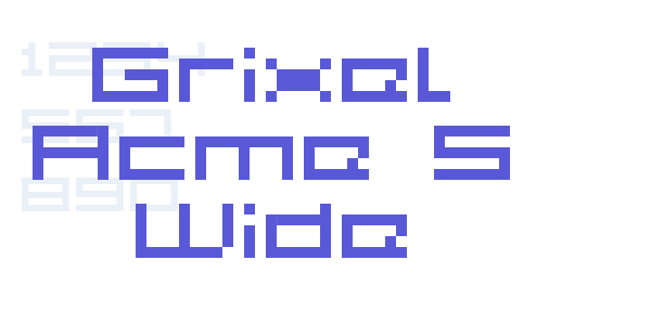 Grixel Acme 5 Wide font free