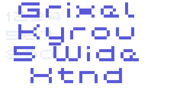 Grixel Kyrou 5 Wide Xtnd font free