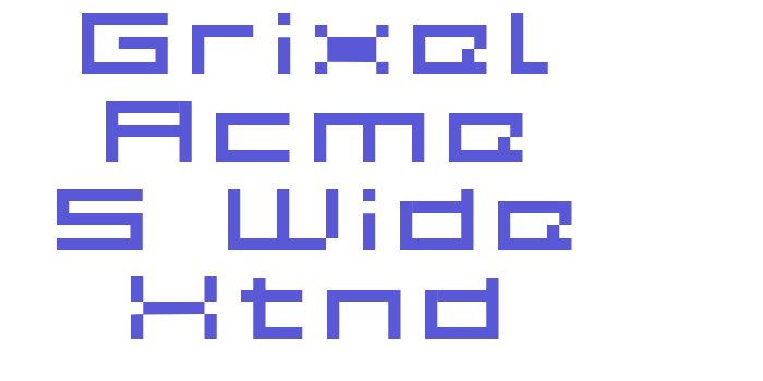 Grixel Acme 5 Wide Xtnd Font Download