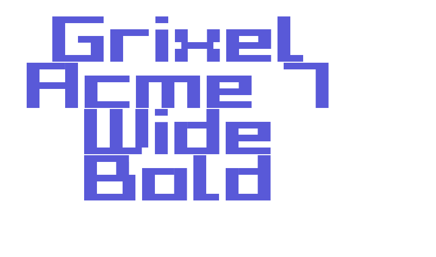 Grixel Acme 7 Wide Bold Font