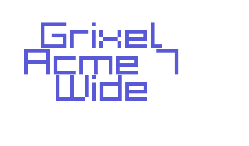 Grixel Acme 7 Wide Font