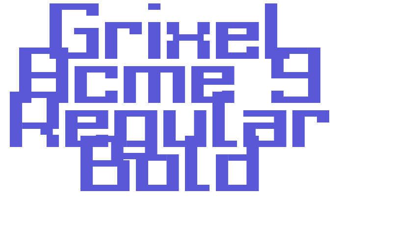 Grixel Acme 9 Regular Bold Font