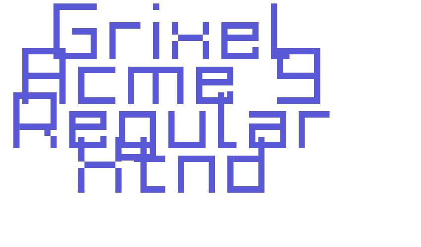 Grixel Acme 9 Regular Xtnd Font