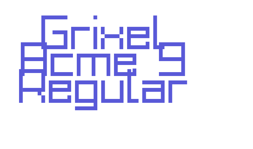 Grixel Acme 9 Regular Font