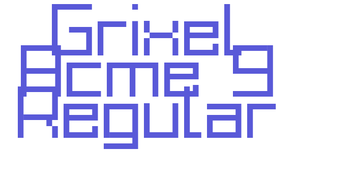 Grixel Acme 9 Regular Font Download