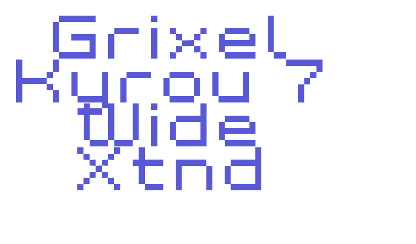 Grixel Kyrou 7 Wide Xtnd Font