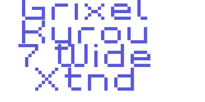 Grixel Kyrou 7 Wide Xtnd Font Download