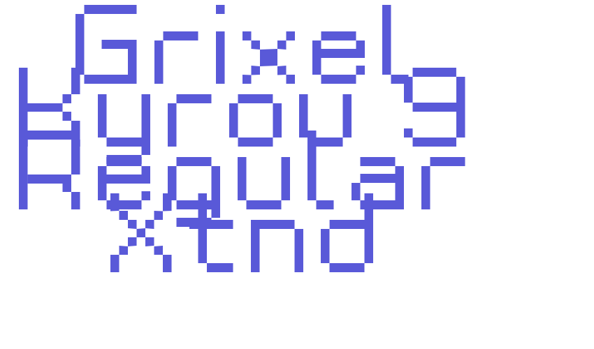 Grixel Kyrou 9 Regular Xtnd Font